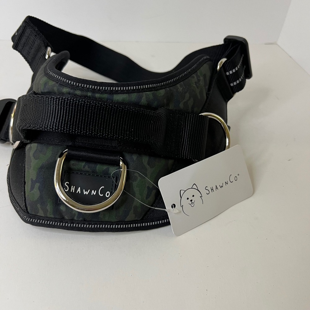 ShawnCo Essential Harness Medium Green‎ Camo Reflective No Pull Dog Vest New